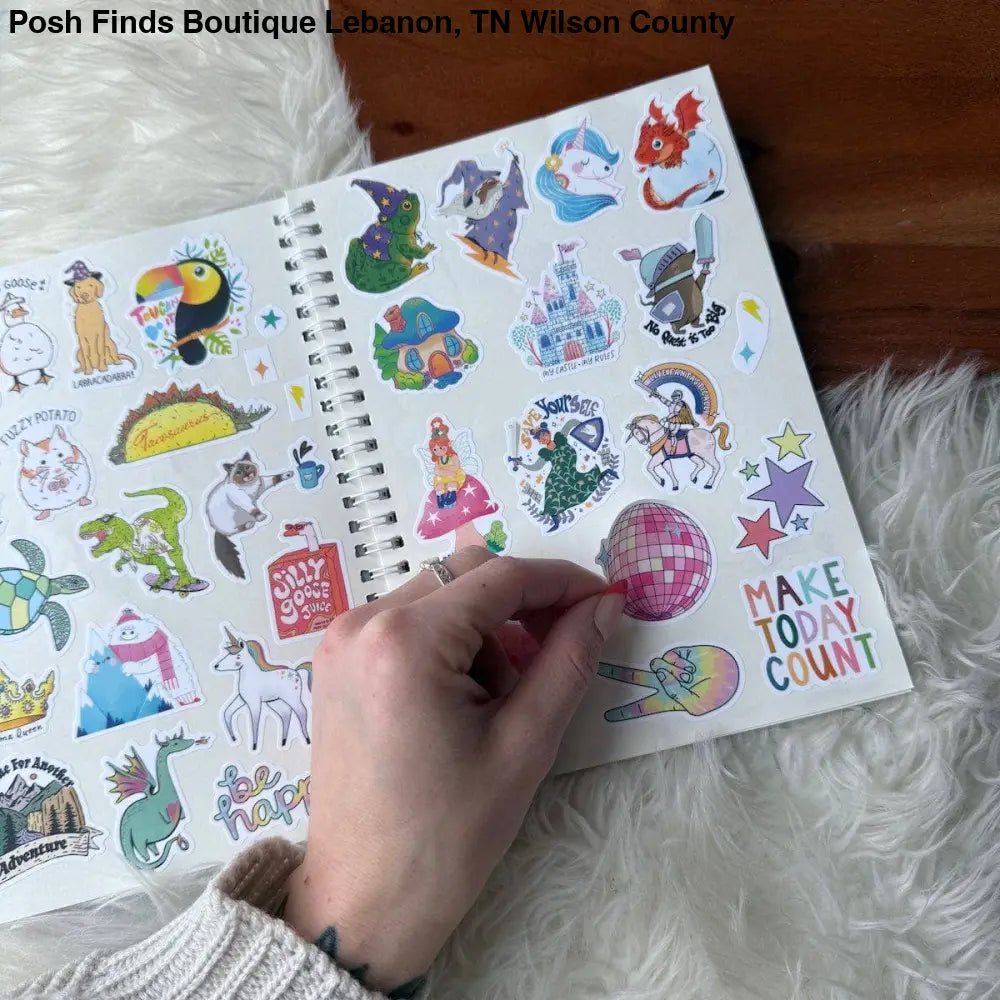 The Unused Sticker Book - Blue - Posh Finds