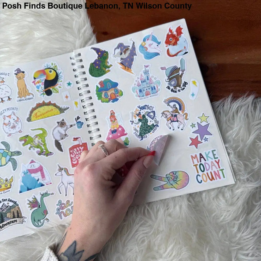The Unused Sticker Book - Blue - Posh Finds