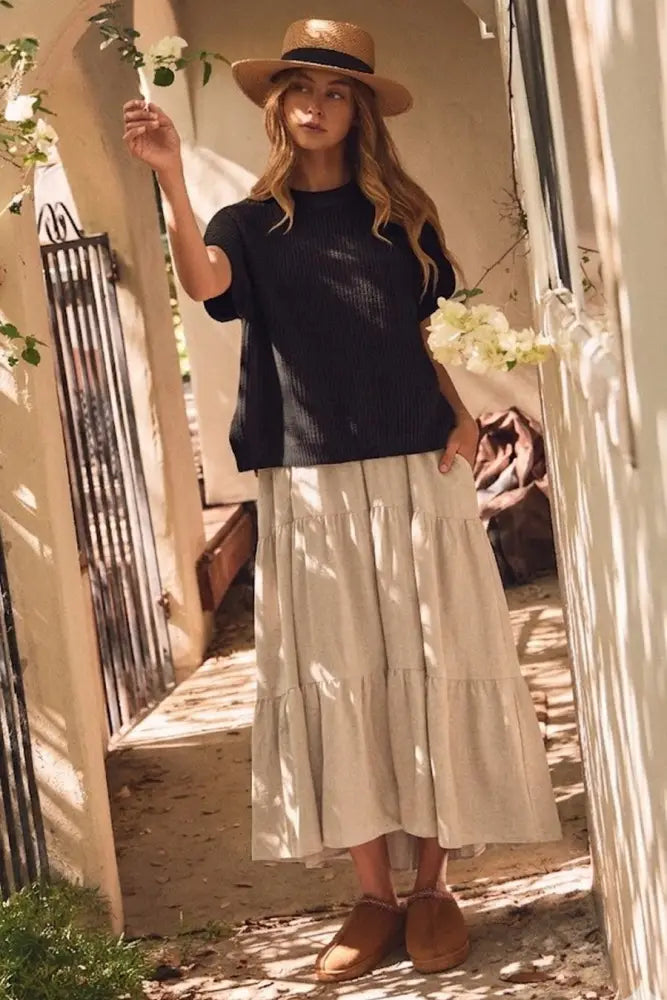 Twofer Sweater Midi Dress Set Black - Women > Dresses