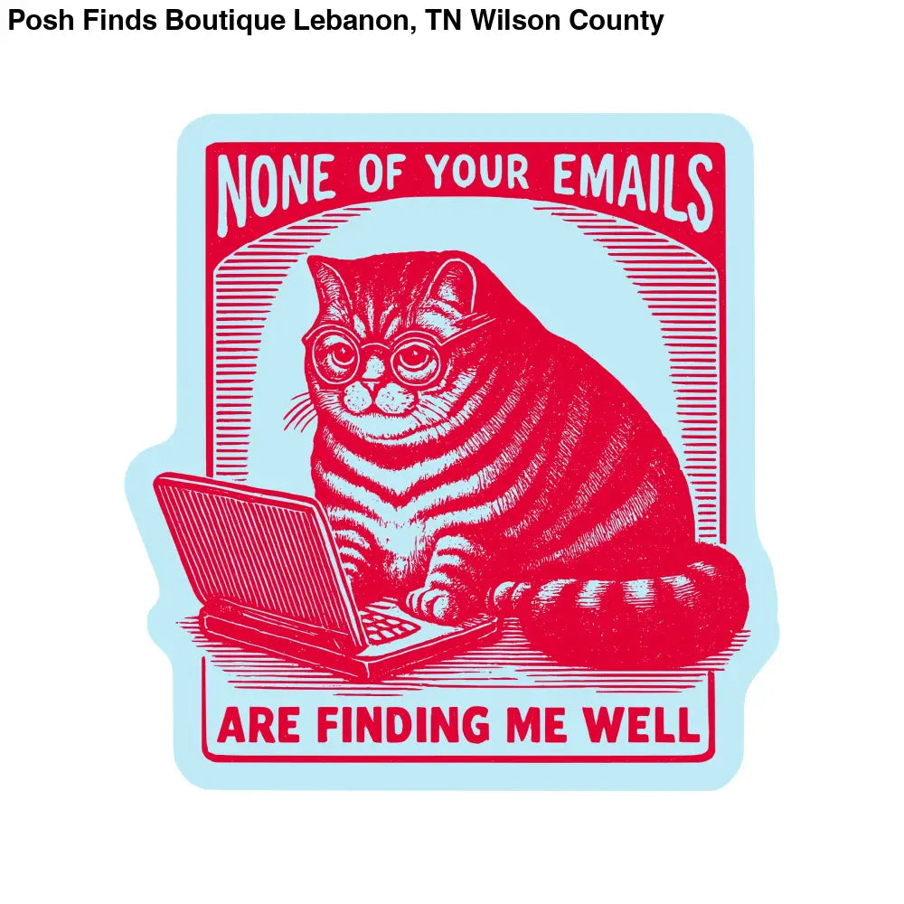 Work Kitty Cat Sarcastic Cute High Quality Vinyl Sticker - Posh Finds