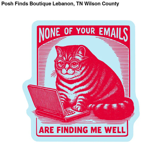 Work Kitty Cat Sarcastic Cute High Quality Vinyl Sticker - Posh Finds