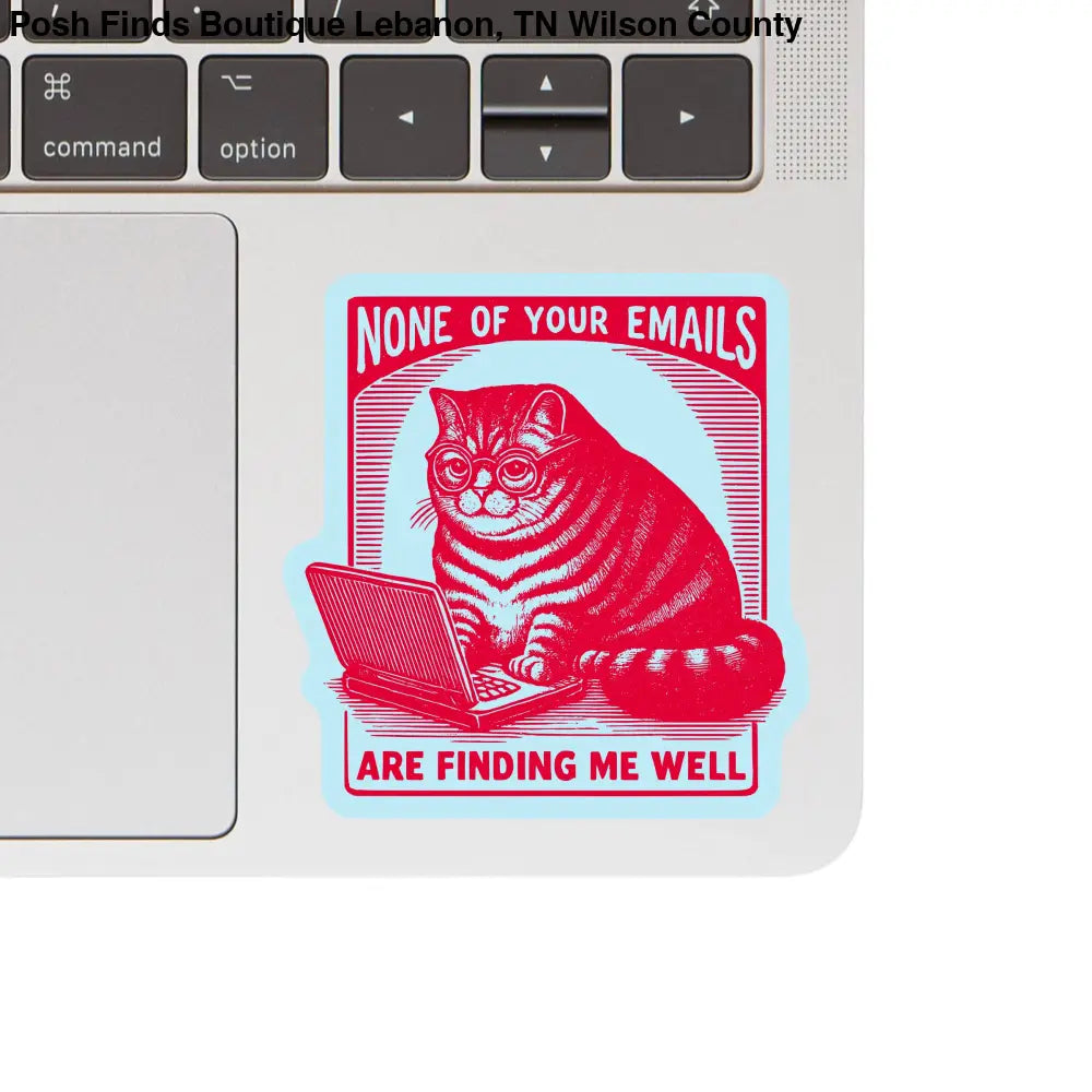 Work Kitty Cat Sarcastic Cute High Quality Vinyl Sticker - Posh Finds